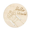 Cross-border new wooden baby birth bracelet wooden chip commemorative card wooden logo newborn bracelet display hand