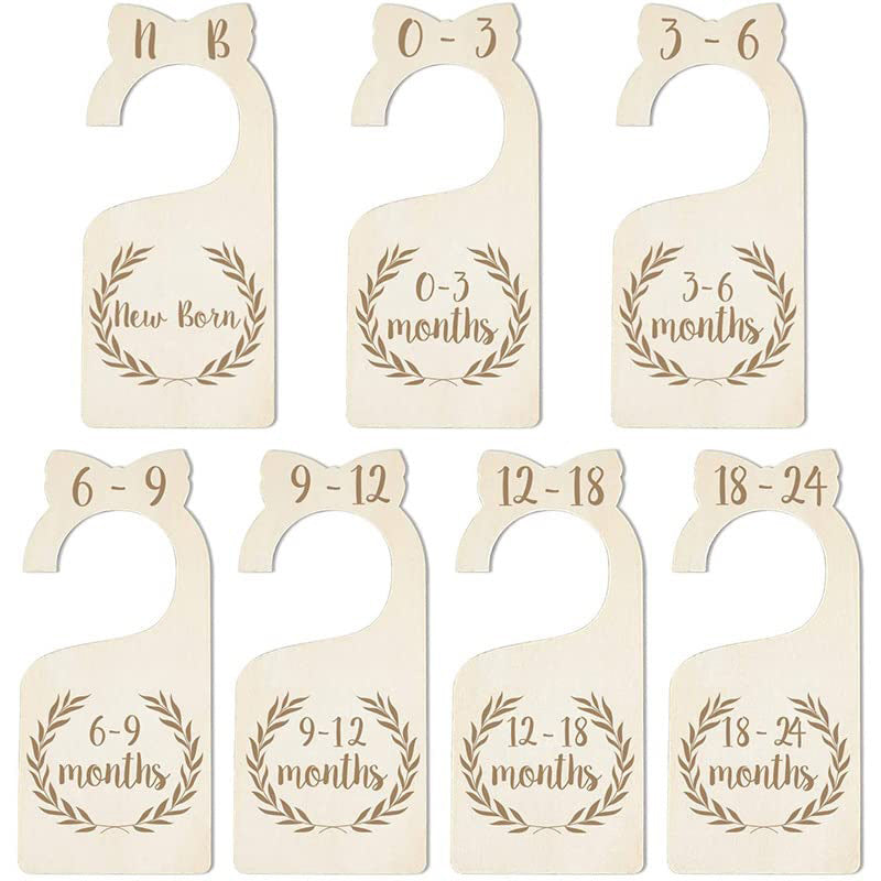 Baby Closet Size Dividers, Wooden Clothing Hanger Dividers 0‑24 Months
