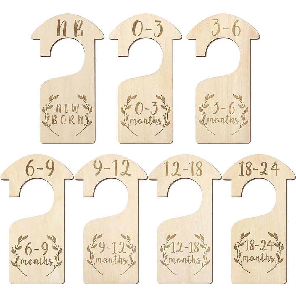 Baby Closet Size Dividers, Wooden Clothing Hanger Dividers 0‑24 Months